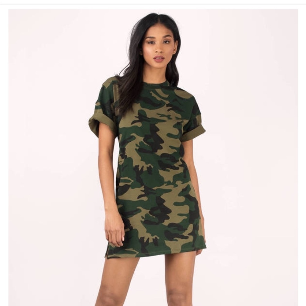 Camo t-shirt dress